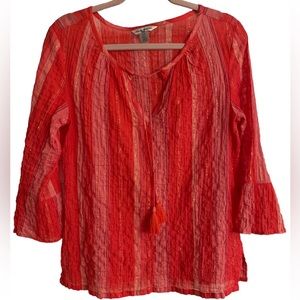 Tommy Bahama pink & gold top